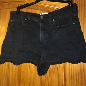 Black shorts from pink